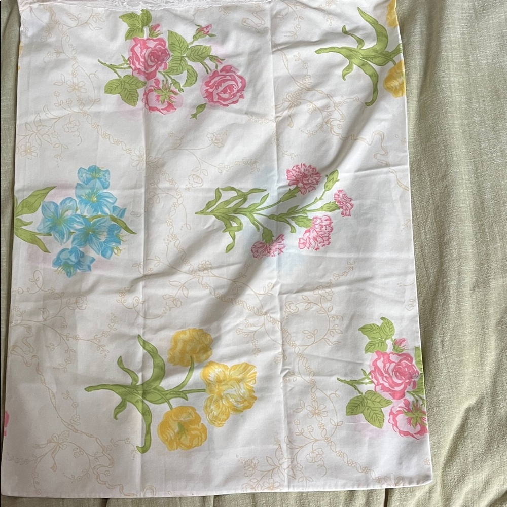 Vintage Floral Contry Cottage Wamsutta Supercale Plus sheet set twin - Picture 11 of 16